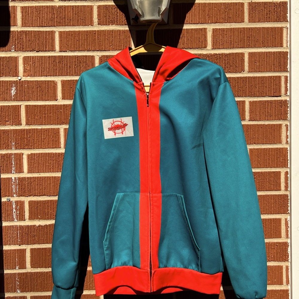 Spider-Man Miles Morales Zip Up Jacket with Hood !